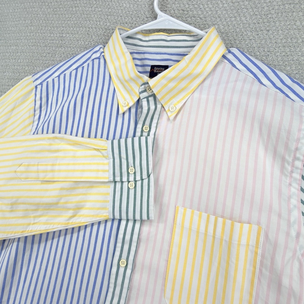 Rowing Blazers x Target Men's Large Tall Fun Stripe Button Down Shirt Multicolor